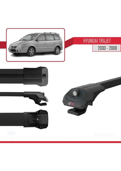 Hyundai Trajet 2000-2008 Arası ile Uyumlu Ace-1 Ara Atkı Tavan Barı Siyah modelleri
