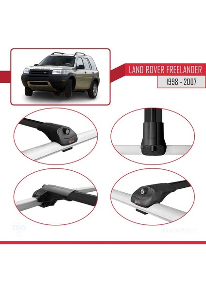 Land Rover Freelander 1998-2007 Arası ile Uyumlu Ace-1 Ara Atkı Tavan Barı Siyah fırsatları