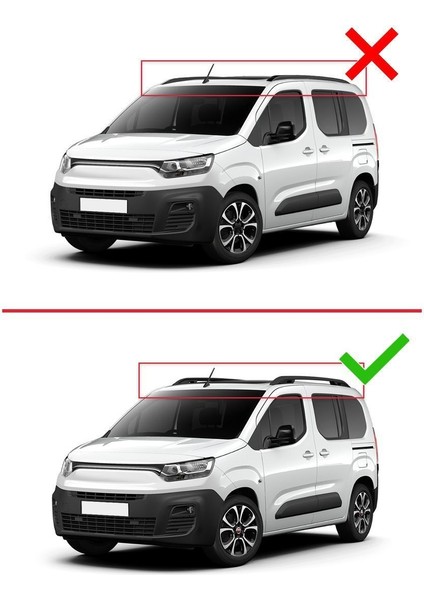 Fiat Doblo 2023 ve Sonrası ile Uyumlu Ace-1 Ara Atkı Tavan Barı Siyah modelleri