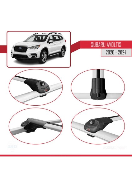 Subaru Evoltis 2020 ve Sonrası ile Uyumlu Ace-1 Ara Atkı Tavan Barı Gri fırsatları
