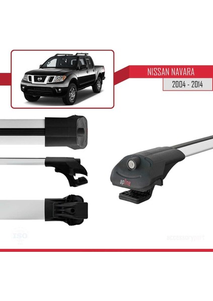 Nissan Navara 2004-2014 Arası ile Uyumlu Ace-1 Ara Atkı Tavan Barı Gri modelleri