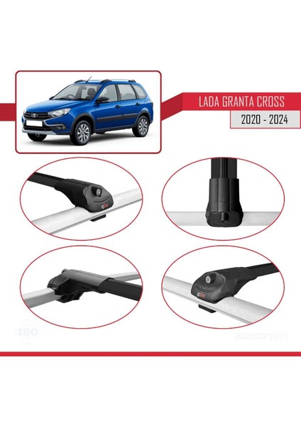 Lada Granta Cross 2020 ve Sonrası ile Uyumlu Ace-1 Ara Atkı Tavan Barı Siyah fırsatları