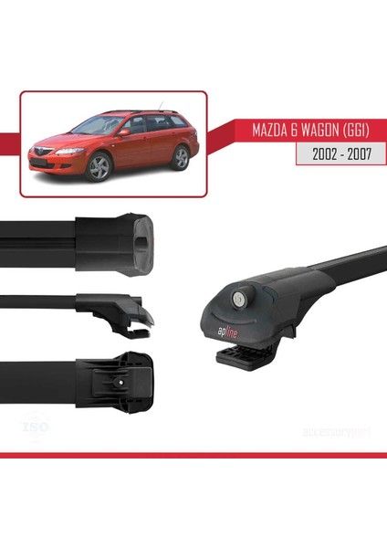Mazda 6 (Gg1) 2002-2007 Arası ile Uyumlu Ace-1 Ara Atkı Tavan Barı Siyah modelleri