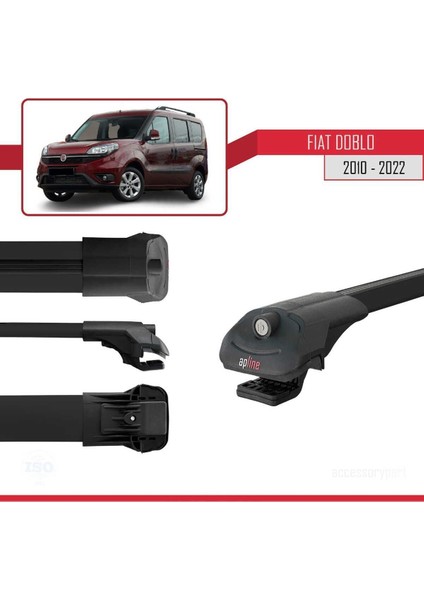 Fiat Doblo 2010-2022 Arası ile Uyumlu Ace-1 Ara Atkı Tavan Barı Siyah modelleri