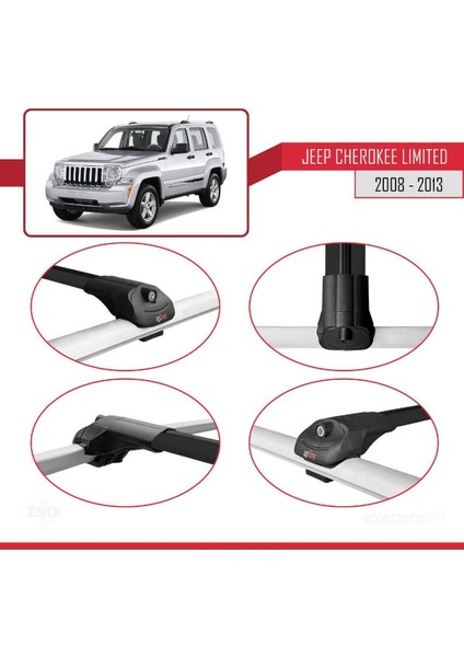 Jeep Cherokee (Kk) 2008-2013 Arası ile Uyumlu Ace-1 Ara Atkı Tavan Barı Siyah fırsatları