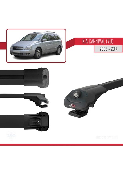 Kia Carnival (Vq) 2006-2014 Arası ile Uyumlu Ace-1 Ara Atkı Tavan Barı Siyah modelleri