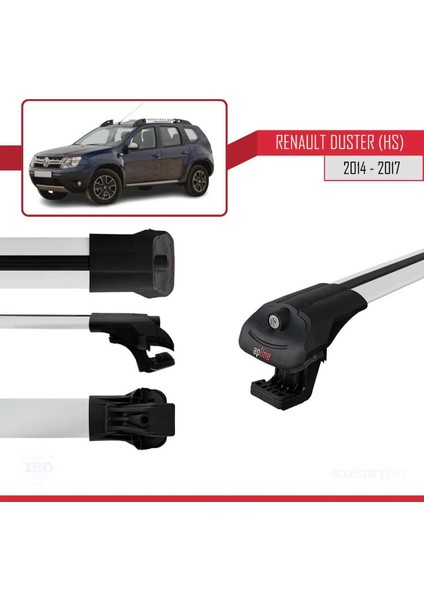 Renault Duster (Hs) 2014-2017 Arası ile Uyumlu Ace-1 Ara Atkı Tavan Barı Gri modelleri