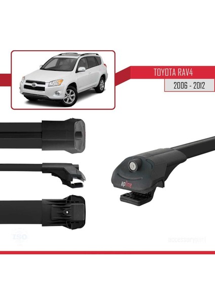 Toyota Rav4 2006-2012 Arası ile Uyumlu Ace-1 Ara Atkı Tavan Barı Siyah modelleri
