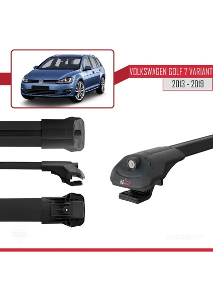 Volkswagen Golf (7) Varıant 2013-2019 Arası ile Uyumlu Ace-1 Ara Atkı Tavan Barı Siyah modelleri