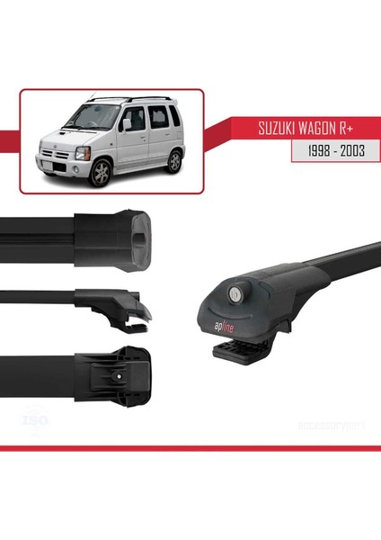 Suzuki Wagon R+ 1998-2003 Arası ile Uyumlu Ace-1 Ara Atkı Tavan Barı Siyah