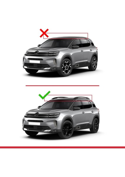 Citroen C5 Aircross 2018 ve Sonrası ile Uyumlu Ace-1 Ara Atkı Tavan Barı Siyah