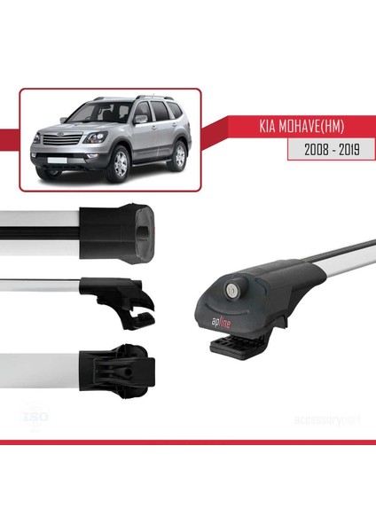 Kia Mohave (Hm) 2008-2019 Arası ile Uyumlu Ace-1 Ara Atkı Tavan Barı Gri modelleri