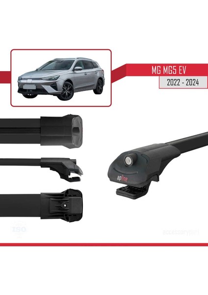 Mg Mg5 Ev 2022 ve Sonrası ile Uyumlu Ace-1 Ara Atkı Tavan Barı Siyah