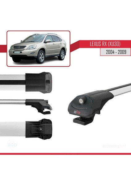 Lexus Rx (XU30) 2004-2009 Arası ile Uyumlu Ace-1 Ara Atkı Tavan Barı Gri
