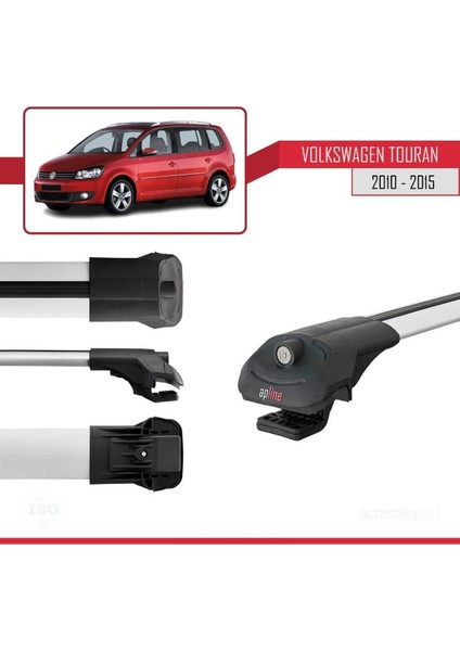 Volkswagen Touran Cross 2010-2015 Arası ile Uyumlu Ace-1 Ara Atkı Tavan Barı Gri modelleri