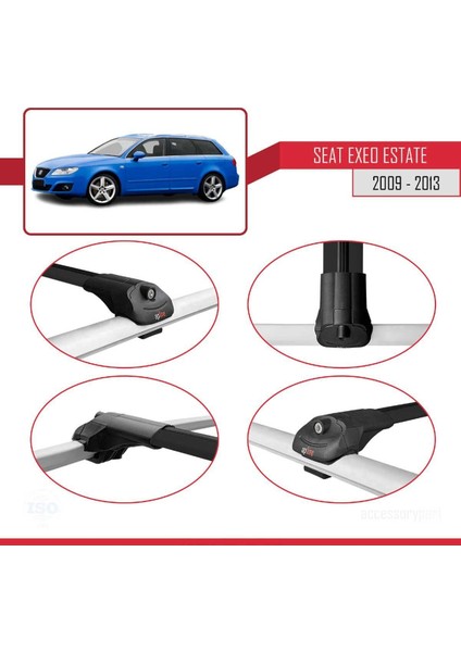 Seat Exeo 3r9 2009-2013 Arası ile Uyumlu Ace-1 Ara Atkı Tavan Barı Siyah fırsatları