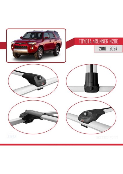 Toyota 4runner (N280) 2010 ve Sonrası ile Uyumlu Ace-1 Ara Atkı Tavan Barı Gri fırsatları
