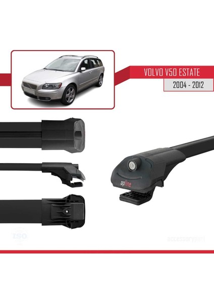 Volvo V50 Estate 2004-2012 Arası ile Uyumlu Ace-1 Ara Atkı Tavan Barı Siyah modelleri