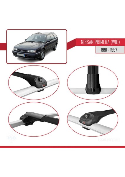 Nissan Primera (W10) 1991-1997 Arası ile Uyumlu Ace-1 Ara Atkı Tavan Barı Siyah fırsatları