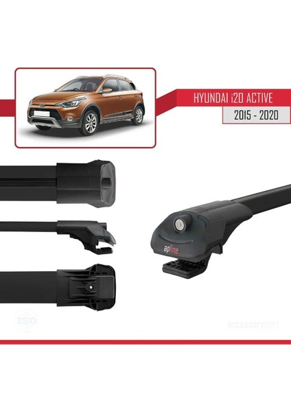Hyundai I20 Actıve 2015-2020 Arası ile Uyumlu Ace-1 Ara Atkı Tavan Barı Siyah