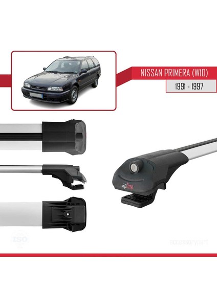 Nissan Primera (W10) 1991-1997 Arası ile Uyumlu Ace-1 Ara Atkı Tavan Barı Gri modelleri