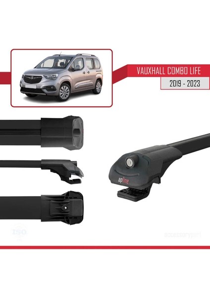 Opel Combo Life 2019-2024 Arası ile Uyumlu Ace-1 Ara Atkı Tavan Barı Siyah