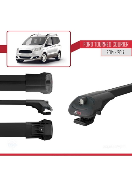 Ford Tourneo Courier 2014-2017 Arası ile Uyumlu Ace-1 Ara Atkı Tavan Barı Siyah modelleri