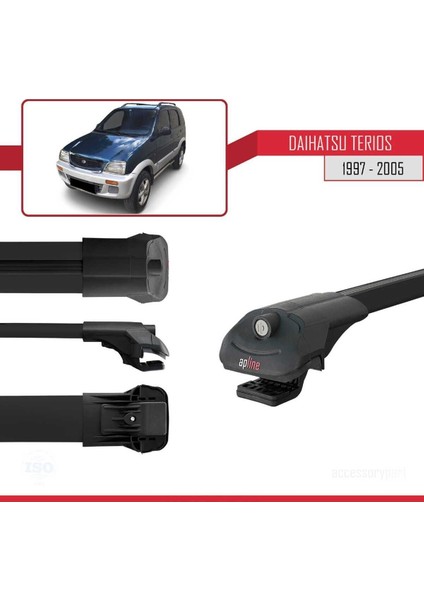 Daihatsu Terios 1997-2005 Arası ile Uyumlu Ace-1 Ara Atkı Tavan Barı Siyah modelleri