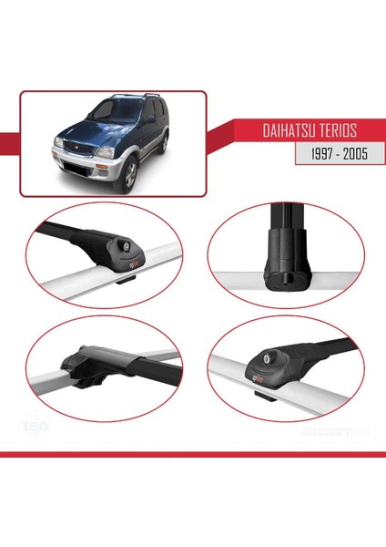 Daihatsu Terios 1997-2005 Arası ile Uyumlu Ace-1 Ara Atkı Tavan Barı Siyah fırsatları