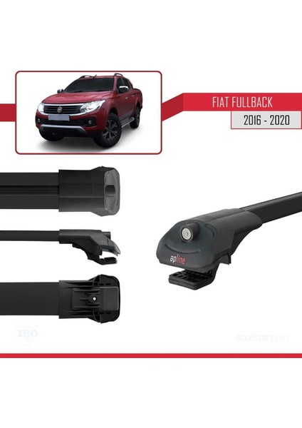 Fiat Fullback 2016-2020 Arası ile Uyumlu Ace-1 Ara Atkı Tavan Barı Siyah modelleri