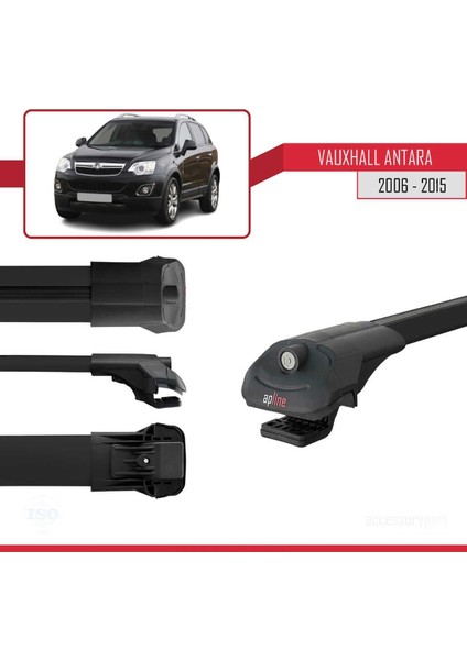 Vauxhall Antara 2006-2015 Arası ile Uyumlu Ace-1 Ara Atkı Tavan Barı Siyah