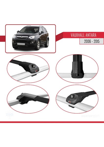 Vauxhall Antara 2006-2015 Arası ile Uyumlu Ace-1 Ara Atkı Tavan Barı Siyah