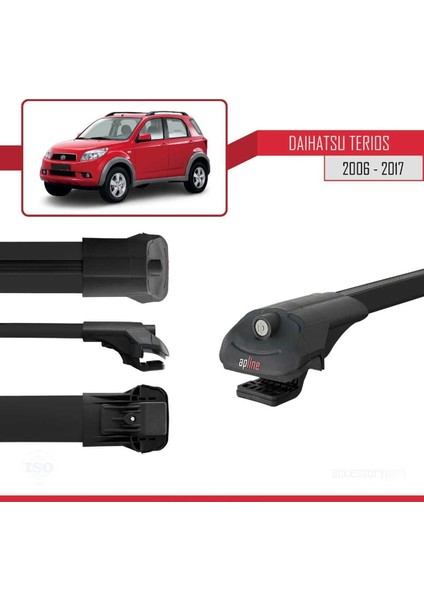 Daihatsu Terios 2006-2017 Arası ile Uyumlu Ace-1 Ara Atkı Tavan Barı Siyah