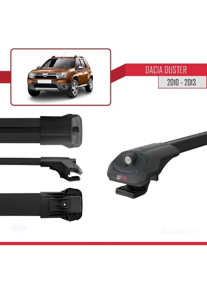 Dacia Duster 2010-2013 Arası ile Uyumlu Ace-1 Ara Atkı Tavan Barı Siyah
