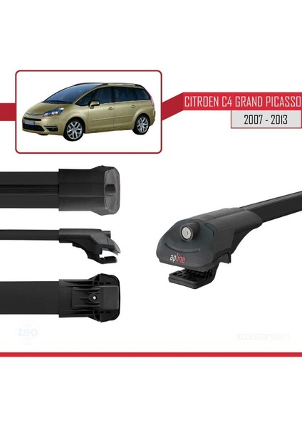 Citroen C4 Grand Picasso 2007-2013 Arası ile Uyumlu Ace-1 Ara Atkı Tavan Barı Siyah modelleri