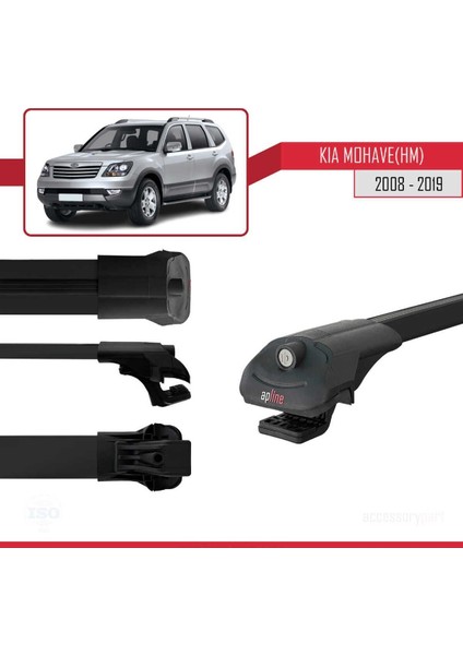 Kia Mohave (Hm) 2008-2019 Arası ile Uyumlu Ace-1 Ara Atkı Tavan Barı Siyah modelleri