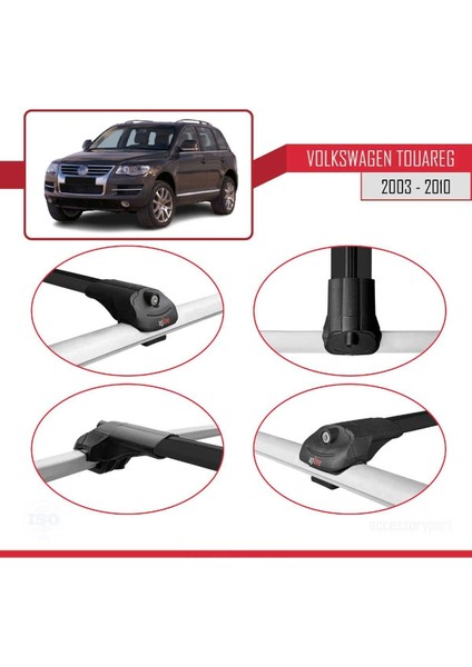 Volkswagen Touareg 2003-2010 Arası ile Uyumlu Ace-1 Ara Atkı Tavan Barı Siyah fırsatları