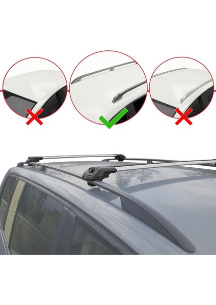Citroen Dispatch 2019 ve Sonrası ile Uyumlu Ace-1 Ara Atkı Tavan Barı Gri
