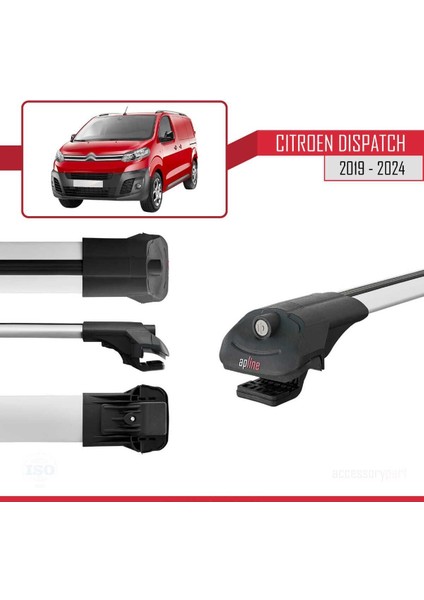 Citroen Dispatch 2019 ve Sonrası ile Uyumlu Ace-1 Ara Atkı Tavan Barı Gri
