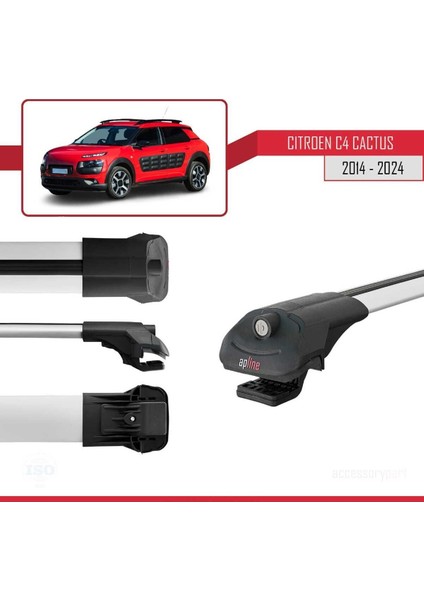 Citroen C4 Cactus 2014 ve Sonrası ile Uyumlu Ace-1 Ara Atkı Tavan Barı Gri modelleri