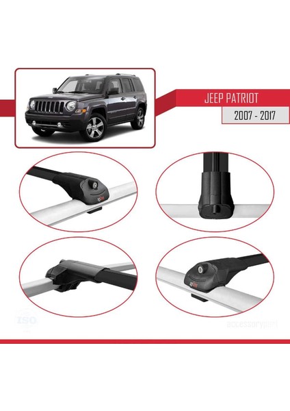 Jeep Patriot 2007-2017 Arası ile Uyumlu Ace-1 Ara Atkı Tavan Barı Siyah fırsatları