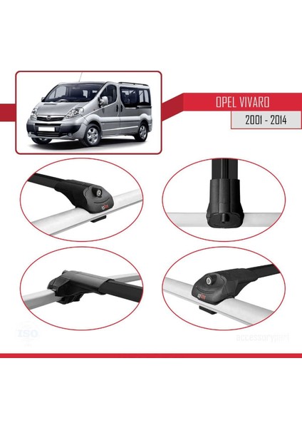 Opel Vivaro 2001-2014 Arası ile Uyumlu Ace-1 Ara Atkı Tavan Barı Siyah fırsatları