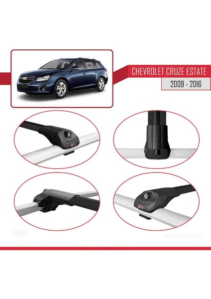 Chevrolet Cruze 2009-2016 Arası ile Uyumlu Ace-1 Ara Atkı Tavan Barı Siyah fırsatları