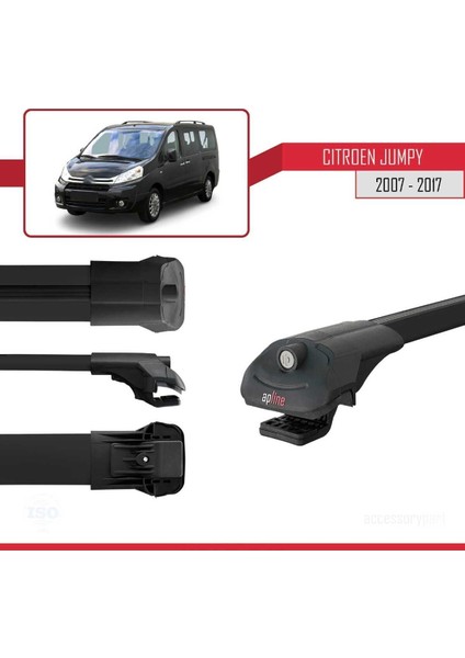 Citroen Jumpy 2007-2017 Arası ile Uyumlu Ace-1 Ara Atkı Tavan Barı Siyah