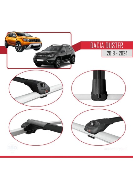 Dacia Duster 2018 ve Sonrası ile Uyumlu Ace-1 Ara Atkı Tavan Barı Siyah fırsatları