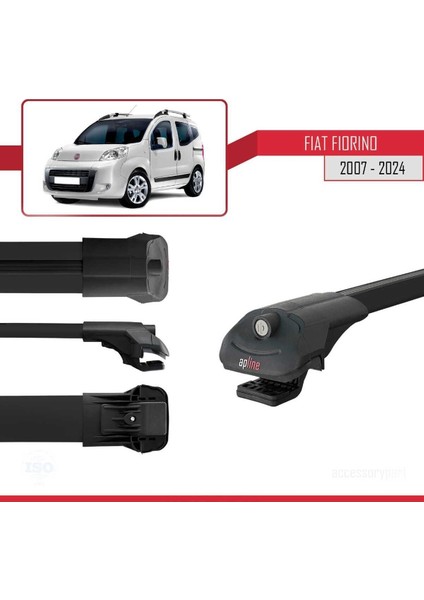Fiat Fiorino 2007 ve Sonrası ile Uyumlu Ace-1 Ara Atkı Tavan Barı Siyah