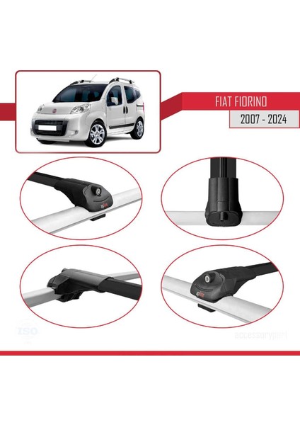 Fiat Fiorino 2007 ve Sonrası ile Uyumlu Ace-1 Ara Atkı Tavan Barı Siyah