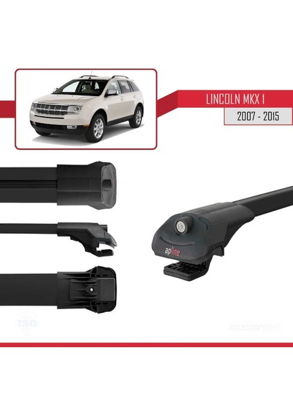 Lincoln Mkx 2007-2015 Arası ile Uyumlu Ace-1 Ara Atkı Tavan Barı Siyah