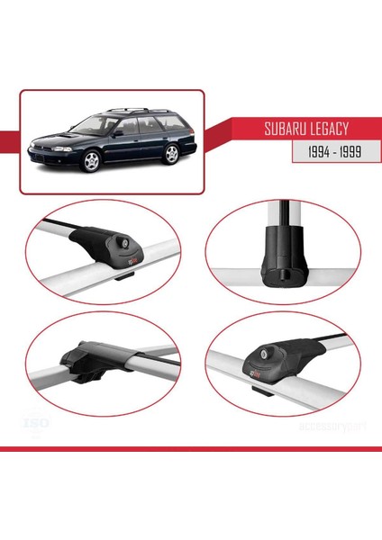 Subaru Legacy 1994-1999 Arası ile Uyumlu Ace-1 Ara Atkı Tavan Barı Gri fırsatları