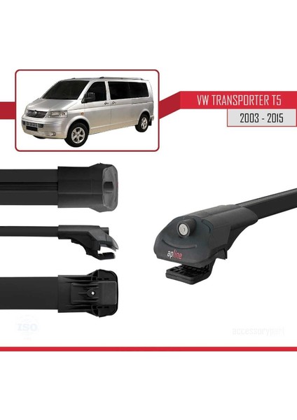 Volkswagen (T5) 2003-2015 Arası ile Uyumlu Ace-1 Ara Atkı Tavan Barı Siyah modelleri